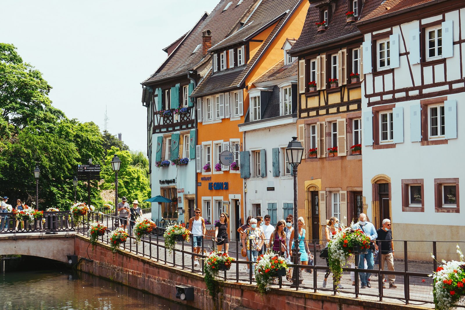 Kleurrijke gevels in het centrum van Colmar